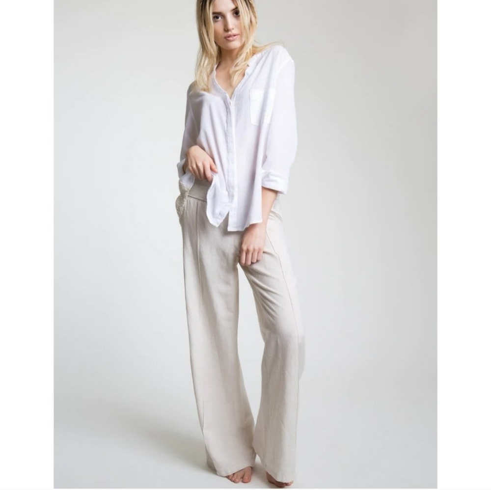 4ourdreamers fold over linen pants size xs